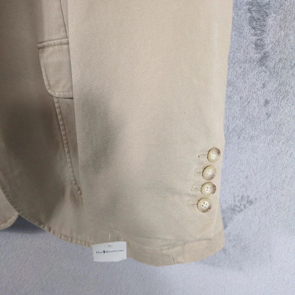 NWT Polo Ralph Lauren Mens XL Tan 3-Button Blazer Sport Coat Jacket Summer